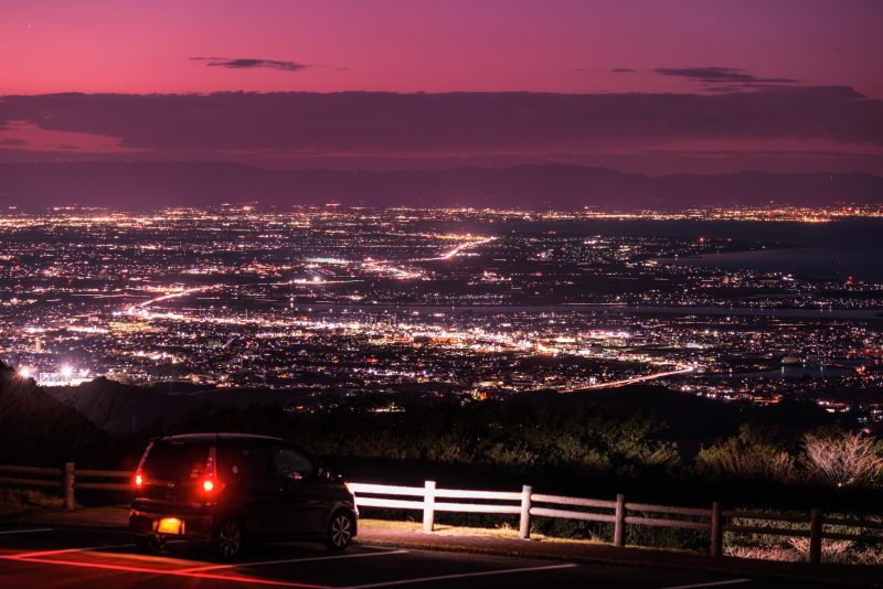 朝熊山頂展望台の写真「展望台から眺める夜景」