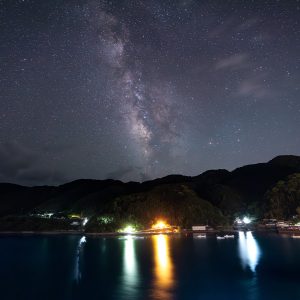 海宿 二木島の２階から眺める星空（海側）