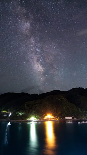海宿 二木島の２階から眺める星空（海側）