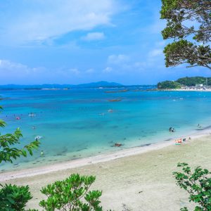 御座白浜海水浴場の写真「夏の御座」