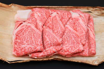 松阪牛の写真「A5ランク松阪牛（左上に牛脂）」