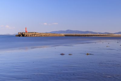 大淀海岸の写真「穏やかな波打ち際」