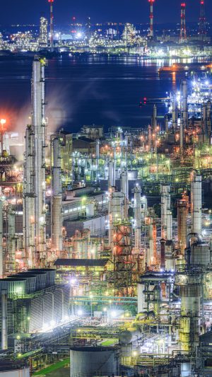 無料スマホ壁紙「100万ドルの工場夜景」