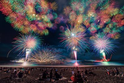 熊野大花火大会の写真「紀州煙火の彩色千輪菊」