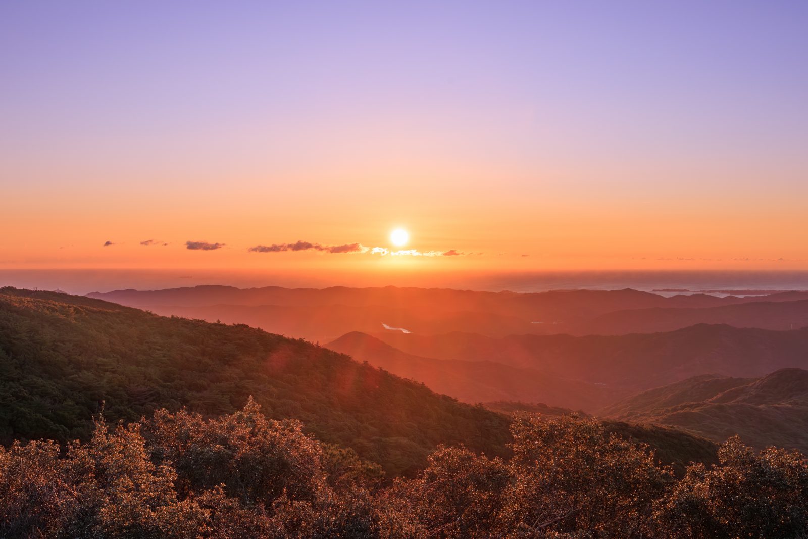 伊勢志摩スカイラインの写真「太平洋から昇る初日の出」