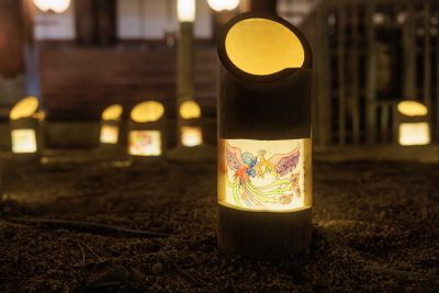 高田本山専修寺の写真「子ども竹あかり」