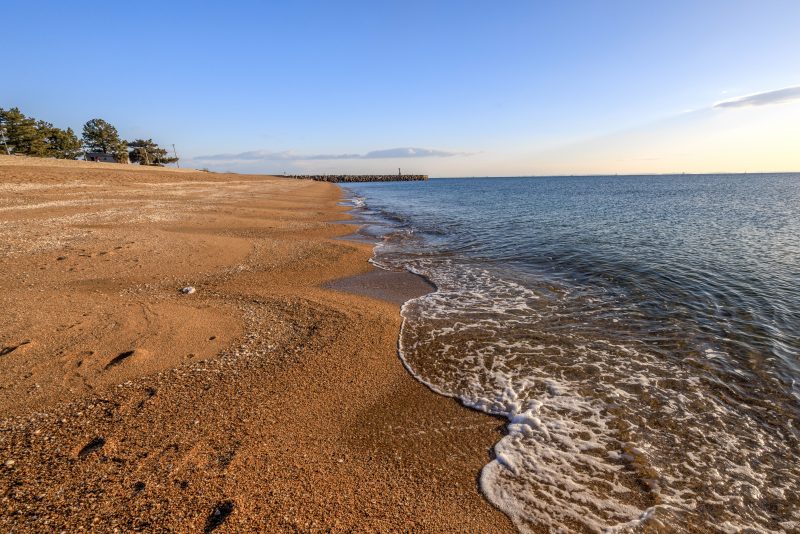 千代崎海岸の写真「千代崎海水浴場の砂浜」