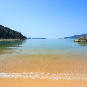 坂手海水浴場の波
