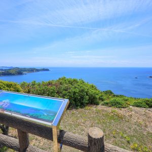 五ヶ所湾と太平洋を眺める