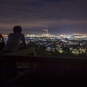 四日市コンビナートの写真「垂坂公園からの夜景」