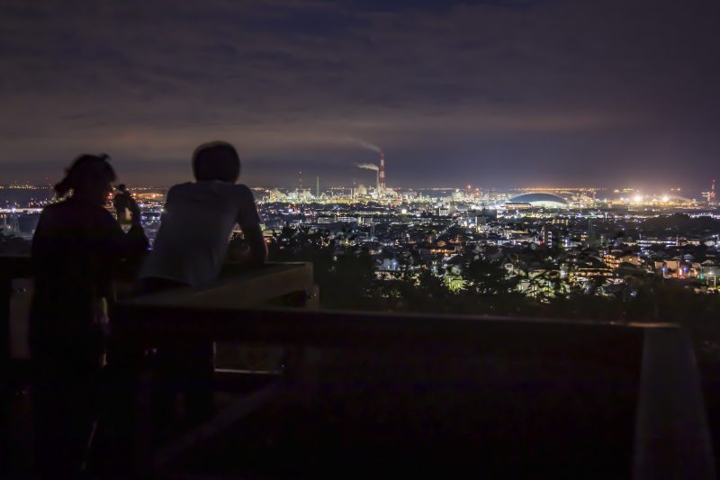 四日市コンビナートの写真「垂坂公園からの夜景」