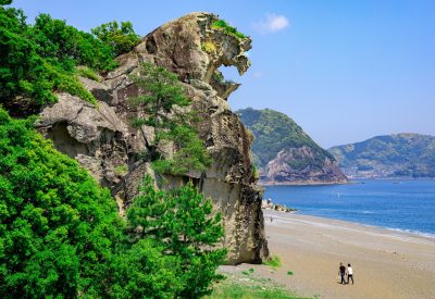 獅子岩の写真「新緑の獅子岩」