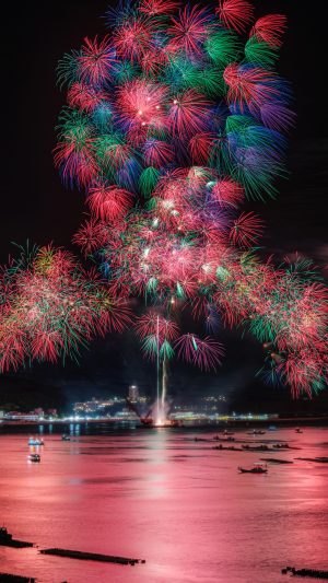 無料スマホ壁紙「2025年の彩色千輪菊」