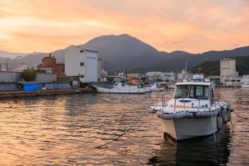 尾鷲港の写真「夕方の尾鷲港」