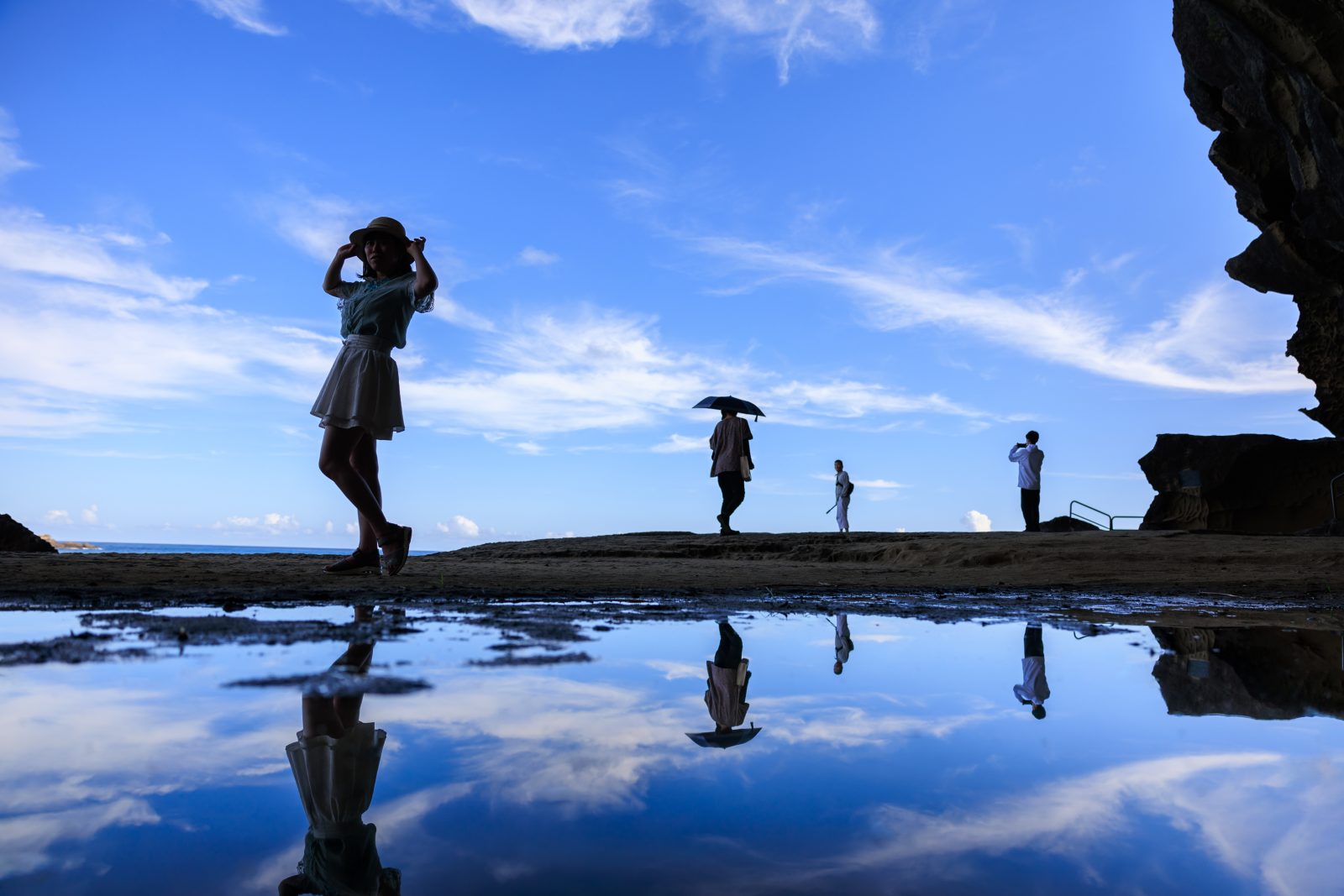 鬼ヶ城の写真「水溜りに映る世界遺産の絶景」