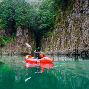 瀞峡（瀞八丁）の写真「瀞峡でパックラフト」