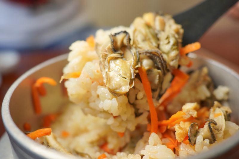 鳥羽浦村の牡蠣の写真「牡蠣の身がたっぷりの牡蠣飯」