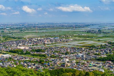 多度山の写真「第三見晴台からの俯瞰撮影」
