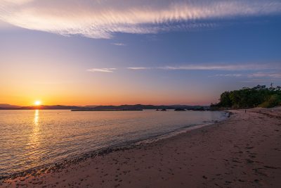 御座白浜海水浴場の写真「夕焼けグラデーション」