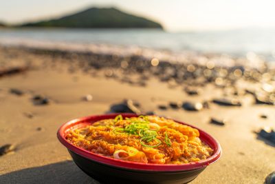 御座白浜海水浴場の写真「ぎゅーとらのカツ丼で優勝」