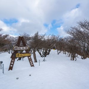 雪に埋もれる朝陽台広場