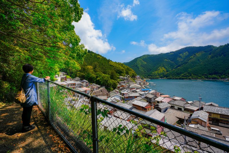 須賀利町の写真「高台から集落を眺める」
