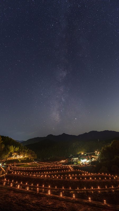 深野のだんだん田の写真「だんだん田と天の川」