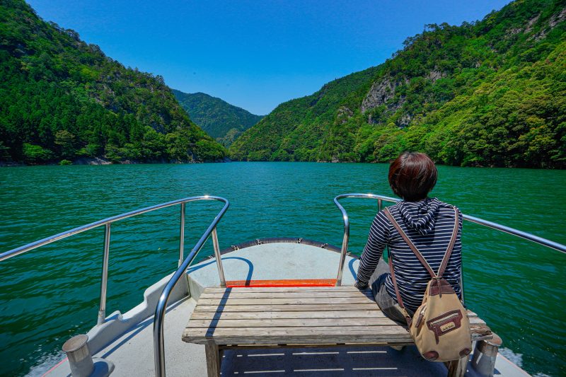 宮川ダム湖観光船の写真「大杉谷渓谷を船から眺める」
