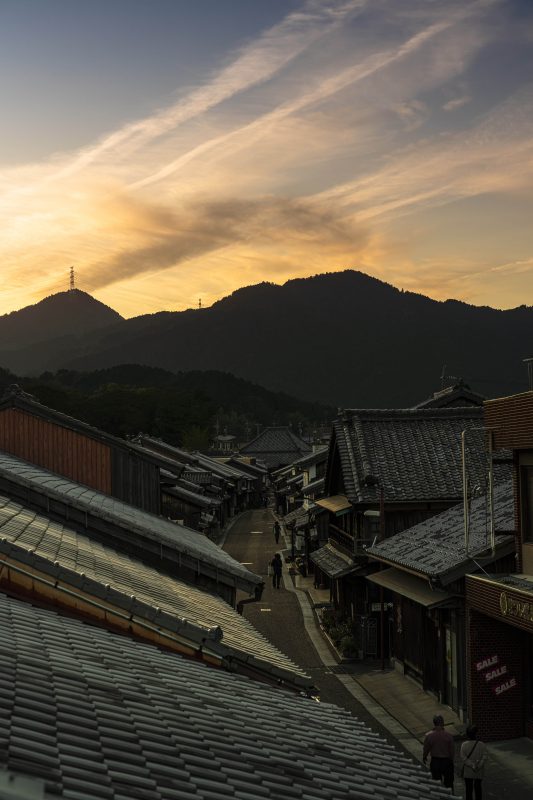 東海道関宿の写真「関宿の夕焼け」