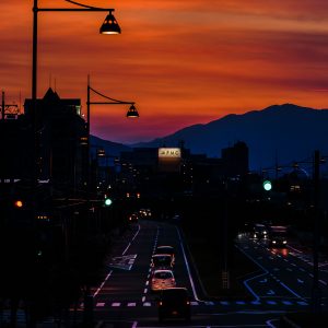 魔界のような夕焼け