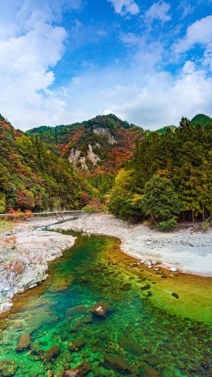 無料スマホ壁紙「青蓮寺川と香落渓」
