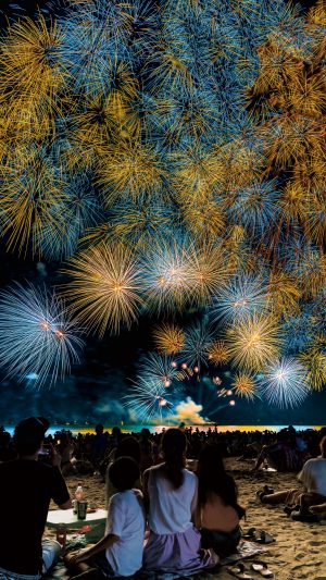 無料スマホ壁紙「2019年の彩色千輪」
