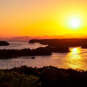 ともやま公園からの夕焼け