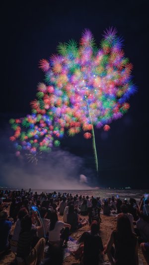 無料スマホ壁紙「2023年の彩色千輪菊」