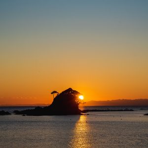 あづり浜の夕焼け