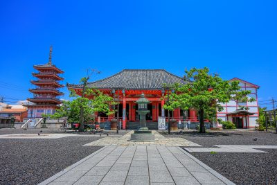 津観音の写真「本堂と五重塔」