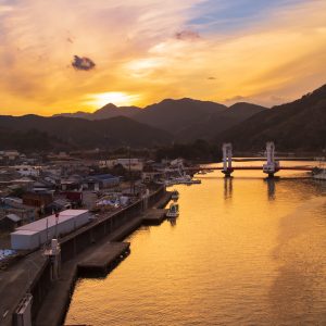 江ノ浦大橋の写真「紀伊長島の夕焼け」