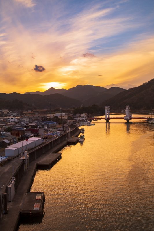 江ノ浦大橋の写真「紀伊長島の夕焼け」