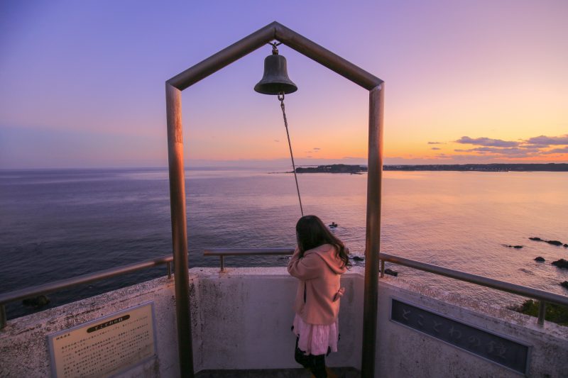菅崎園地（春雨展望台）の写真「展望台から海を一望」