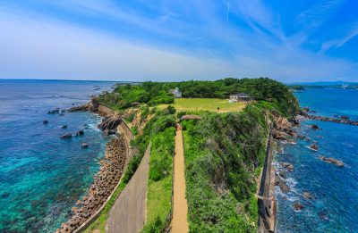 安乗埼灯台の写真「灯台から眺める安乗崎園地」