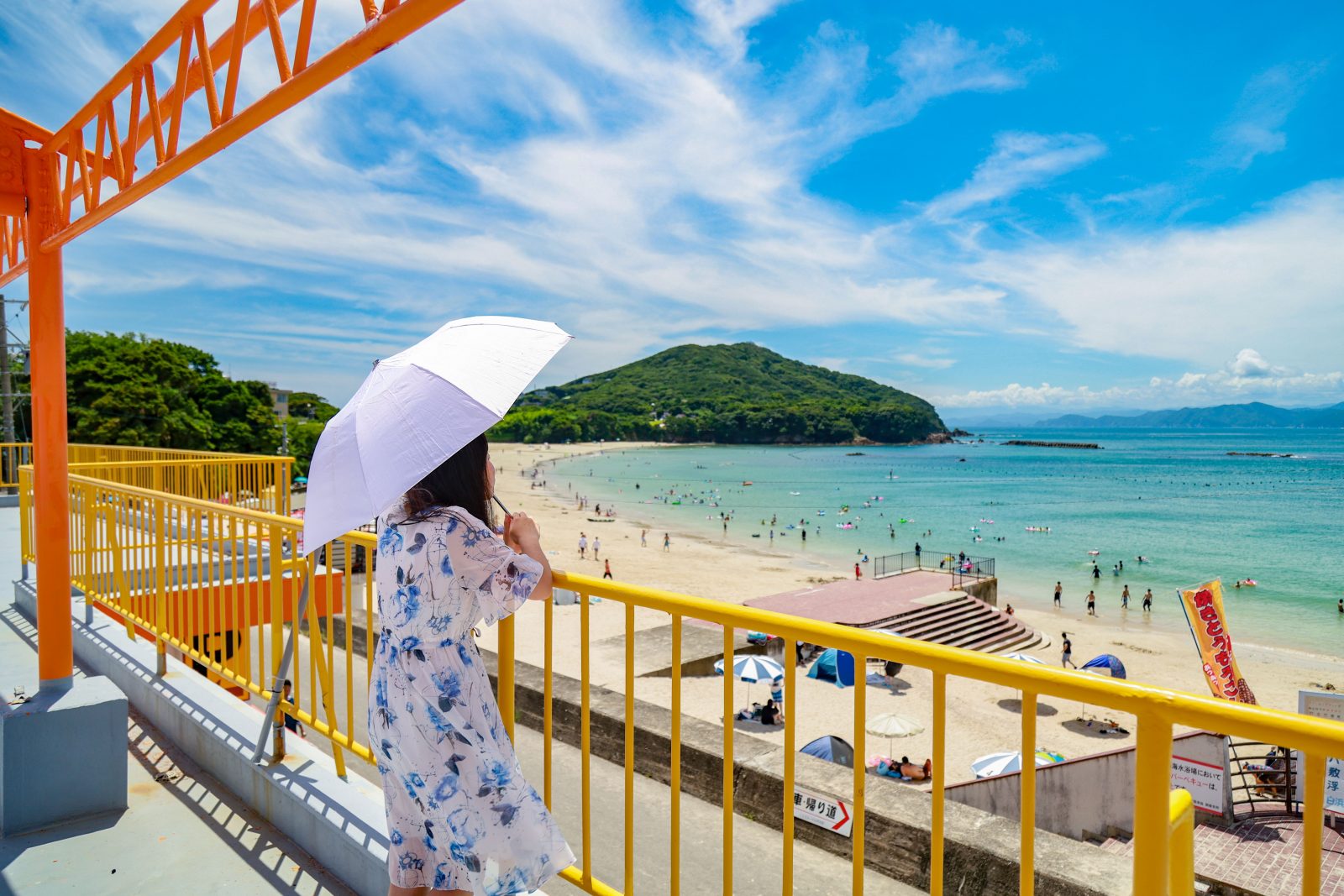 御座白浜海水浴場の写真「白浜パールキャンプ場の２階からの眺め」