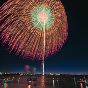桑名水郷花火大会の写真「大迫力の２尺玉」