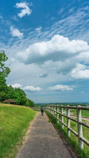 無料スマホ壁紙 牧場散歩。AndroidとiPhoneに対応した4K高画質の無料待ち受け画像。三重県四日市市の四日市ふれあい牧場で撮影したフリー写真素材