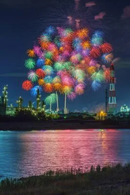 四日市花火大会のフリー素材