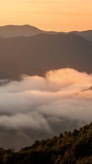 無料壁紙 大台町を包む雲海。PCとデスクトップ壁紙に最適な4K高画質の無料壁紙。三重県大台町の感謝の丘で撮影したフリー写真素材