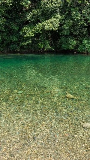 無料壁紙 浅瀬で遊べる川遊びエリア（内宮A4駐車場近く）。PCとデスクトップ壁紙に最適な4K高画質の無料壁紙。三重県伊勢市の五十鈴川で撮影したフリー写真素材