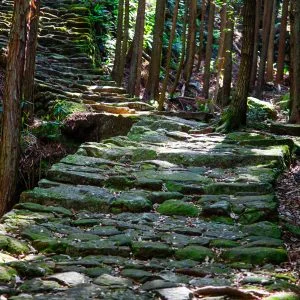 無料スマホ壁紙 波打つ石畳。AndroidとiPhoneに対応した4K高画質の無料待ち受け画像。三重県熊野市の松本峠で撮影したフリー写真素材