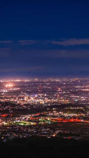 無料壁紙 一宇田展望台からの夜景。PCとデスクトップ壁紙に最適な4K高画質の無料壁紙。三重県伊勢市の伊勢志摩スカイラインで撮影したフリー写真素材