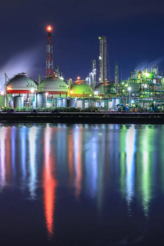 工場夜景リフレクション