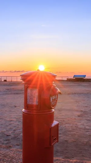 無料壁紙 これぞダイヤモンド天空のポスト。PCとデスクトップ壁紙に最適な4K高画質の無料壁紙。三重県伊勢市の天空のポストで撮影したフリー写真素材